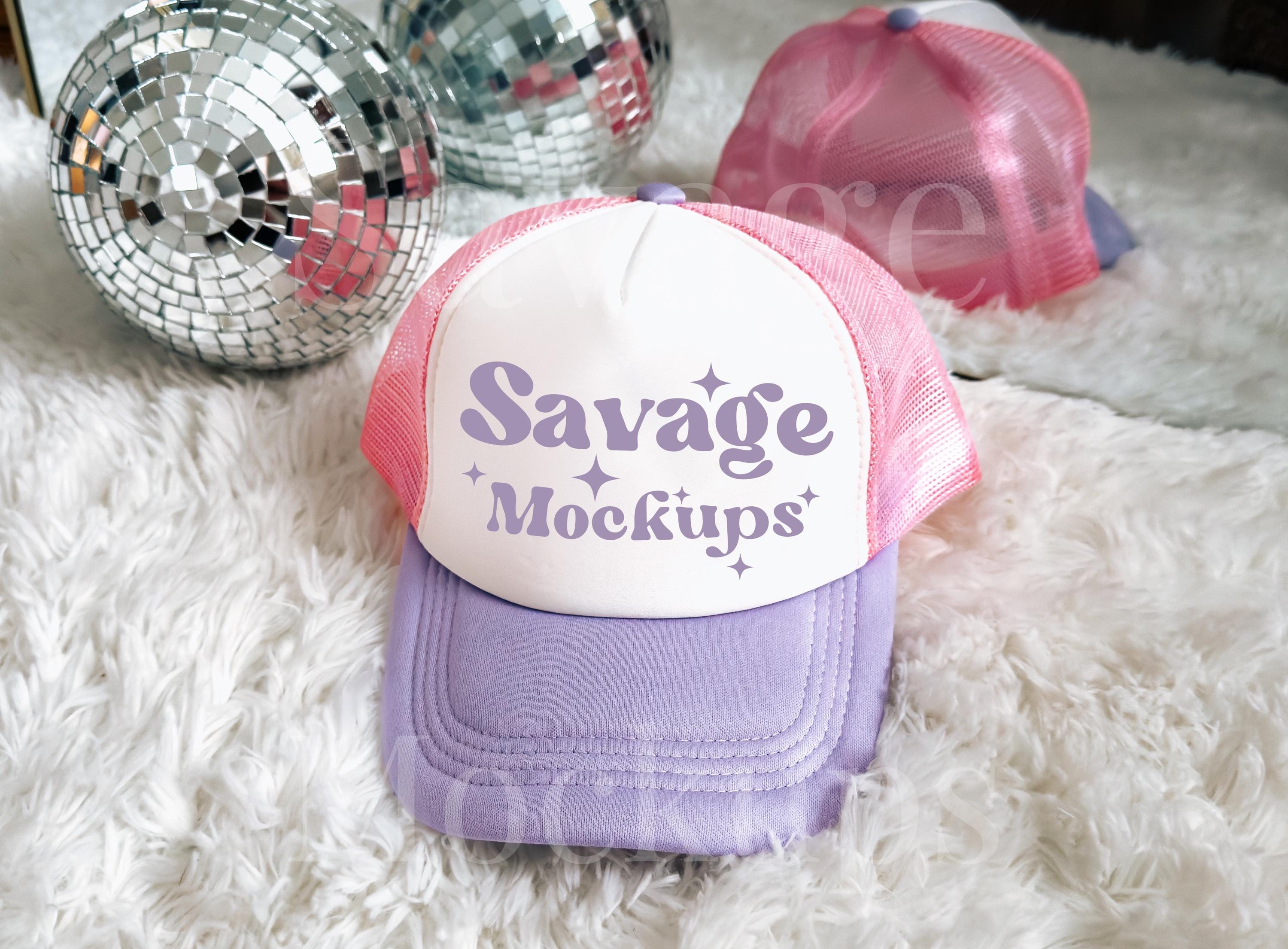 Pink and Purple Trucker Hat - Etsy display picture 3