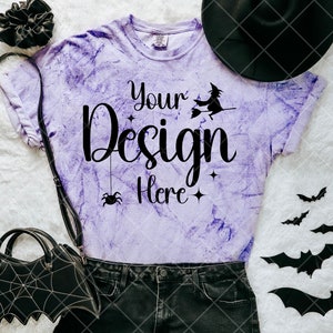 Amethyst Color Blast 1745 Mockup | Halloween Shirt Mockup | Purple Shirt Mockup | Gothic Mockup | Fall Mockup | Halloween Mockup