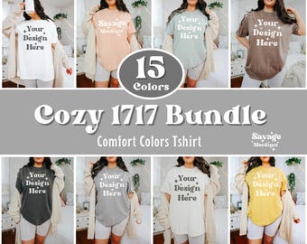 Comfort Colors 1717 Mockup Bundle | 1717 Model Bundle | Comfort Colors Mockup | Cozy Mockup | Trendy Aesthetic Mock | Comfort Colors Bundle