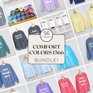 Comfort Colors 1566 Mockup Bundle | Comfort Colors Mockup | Sweatshirt Mockup | 1566 Mockup |Comfort Colors 1566 Front and Back Mockups