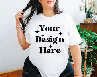 White Bella Canvas 3001 Mockup | Bella Canvas Mockup | White Bella Canvas | Bella Canvas Shirt | Trendy Mockup | White Tshirt Mockup