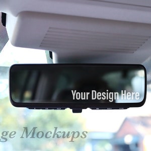 Car Rearview Mirror Mockup | Car Sticker Mockup for Mirror | Car Mockup