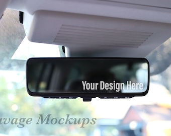 Car Rearview Mirror Mockup | Car Sticker Mockup for Mirror | Car Mockup