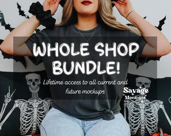 Whole Shop Mockup Bundle | Comfort Colors Bundle | Gildan 18000 Bundle | Bella Canvas 3001 Bundle | Shirt Mockup Bundle