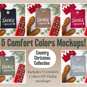 Comfort Colors Christmas Mockup | Comfort Colors Mockup | Tshirt Bundle |  Christmas Mockup | Christmas shirt Mockup | Mockup Bundle