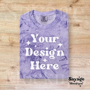 Amethyst Color Blast C1745 Mockup | Amethyst Mockup | Folded Shirt Mockup | Flat Lay Mockup | Minimalist Mockup | Unisex Shirt Mockup