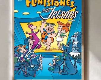 The Flinstones And The Jetsons Cartoon Poster Wall Decor