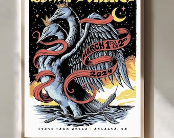 Billy Strings Atlanta 2024 State Farm Arena Concert Poster Wall Art Print