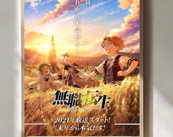 Mushoku Tensei Jobless Reincarnation Poster Wall Art Print Decor Anime Style