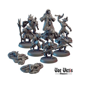 10er Kobold Miniaturen Set D&D Dungeons and Dragons Kobold Armee für Tabletop Wargames Fantasy 3 Kobolds Trenchcoat von Vae Victis Miniatures