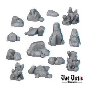 Large Rock Miniature Terrain for DnD, Dungeons and Dragons, 28mm or 32mm Scale, Pathfinder, Tabletop RPG