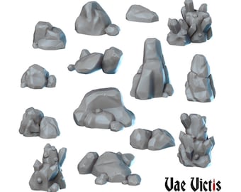 Large Rock Miniature Terrain for DnD, Dungeons and Dragons, 28mm or 32mm Scale, Pathfinder, Tabletop RPG