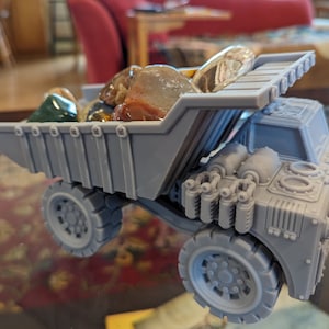 Dump Truck Miniature DnD Dungeons and Dragons Industrial Scifi Wasteland Vehicle 28mm/32mm Scale Tabletop RPG Heavy Wargame Vehicle