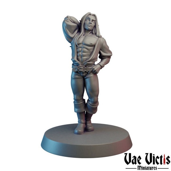 Townsfolk Entertainer NPC Miniature for DnD Dungeons and Dragons Tabletop RPG Minis 28mm 32mm Scale Male Villager by Vae Victis Miniatures