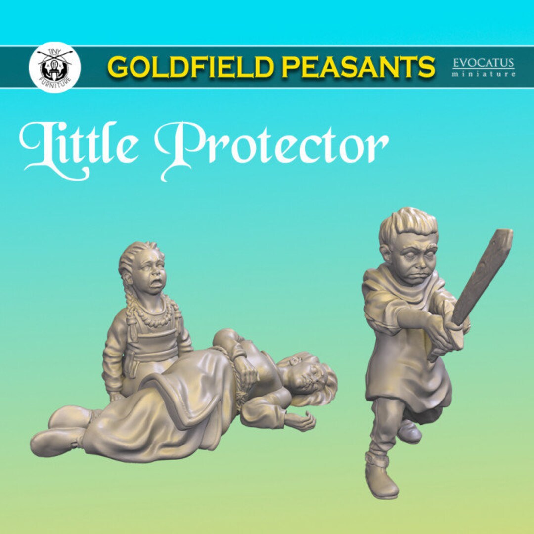 Little Protector Dnd Dungeons and Dragons 28mm/32mm Children Miniatures ...