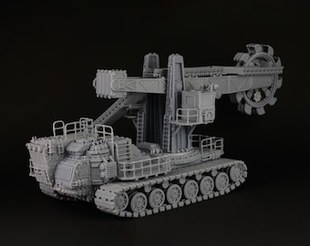 Large Excavator Miniature for Tabletop Games 28mm RPG Industrial Diorama Vehicle Model Vehicle Miniature Construction Site Miniature Terrain