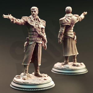 Victorian Officer High Inquisitor Dungeons and Dragons Gunslinger Mini RPG Tabletop Miniature DnD Painting Pathfinder 5e DnD Lorthren - DmS