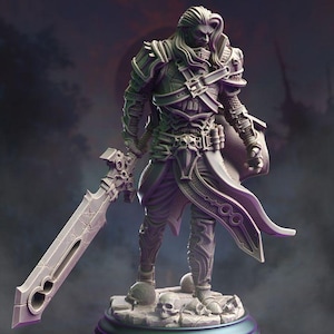 Vampire Knight Miniature DnD Dungeons and Dragons 28mm/32mm Gothic Fantasy Figurine Immortal Knight Vampire Lord Miniature Dark Fantasy