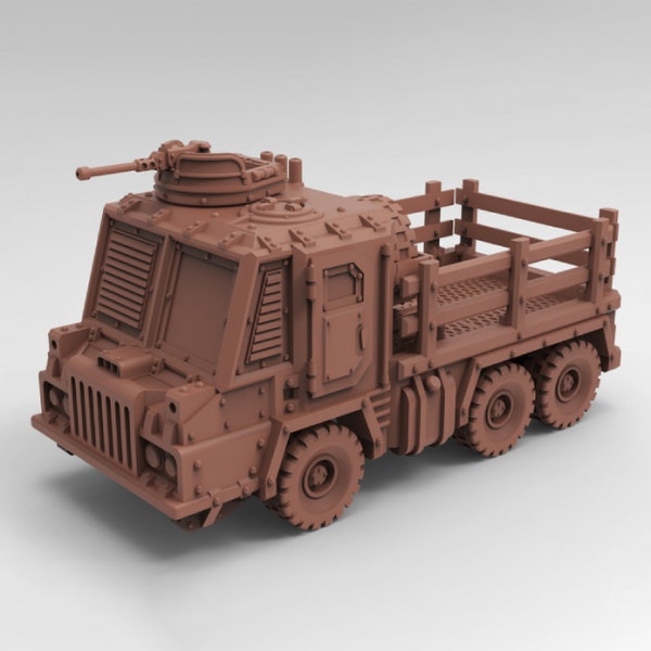 Pickup Truck Sci Fi Vehicle 28mm 32mm Dungeons and Dragons DnD Starfinder Battletch Wargaming Vehicles Truck Miniature Flat Bed Hauler