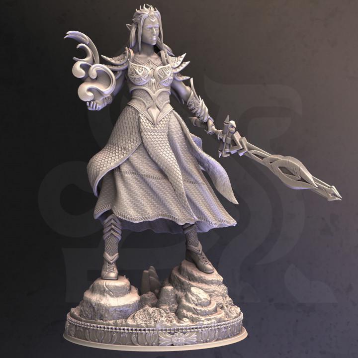 Female Warlock Miniature Dungeons and Dragons 28mm/32mm/38mm Mini RPG Tabletop Miniature DnD Painting Pathfinder 5e DnD Elaina Naire- DmS