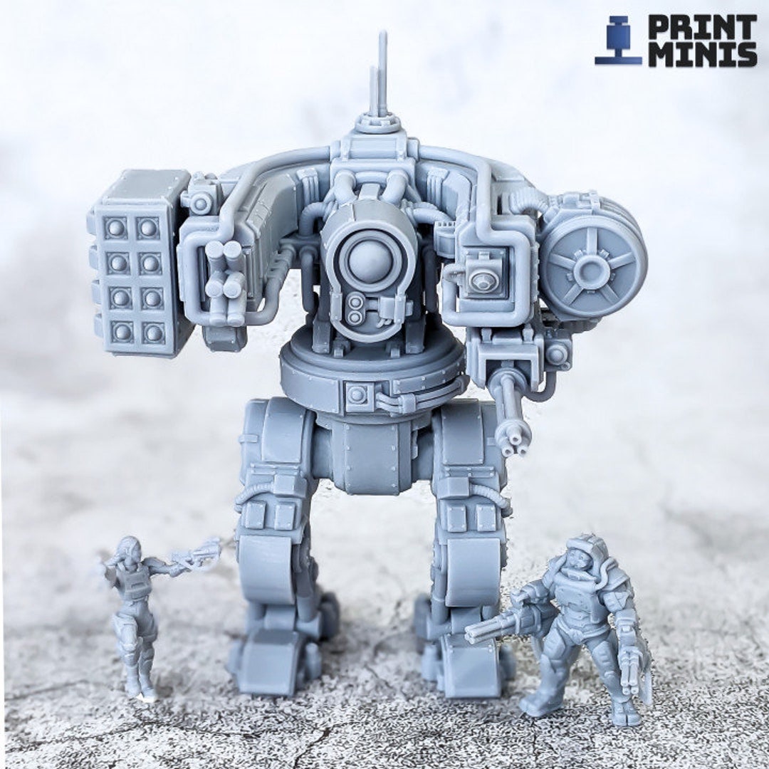 Dieselpunk Mech Miniature, the Bond Breaker, Heavy Assault
