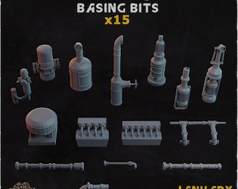 15 pc Mining Sector for Dungeons and Dragons 28mm/32mm Basing Bits DnD Scatter Terrain Scenery Scatter D&D TTRPG Mini Basing Material - ZbW