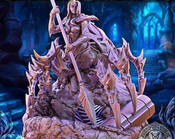 Spider Queen Dice Tower – Fantasy Drow Priestess Dice Roller – DnD & RPG Tabletop Prop for Dark Elf Campaigns, FatesEnd