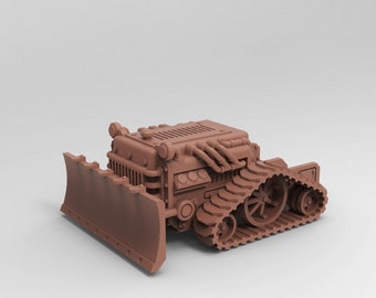 Mini Bulldozer 28 mm / 32 mm 3D Gedruckt Miniatur Fantasy TTRPG Wargame Miniatur Ideal für Dioramas Tabletop Spiele Industrielle Schwere Ausrüstung