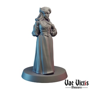 DnD Thief Miniature 28mm 32mm Scale, DnD Dungoens and Dragons TTRPG Miniature Innocent lady miniature by Vae Victis Miniatures