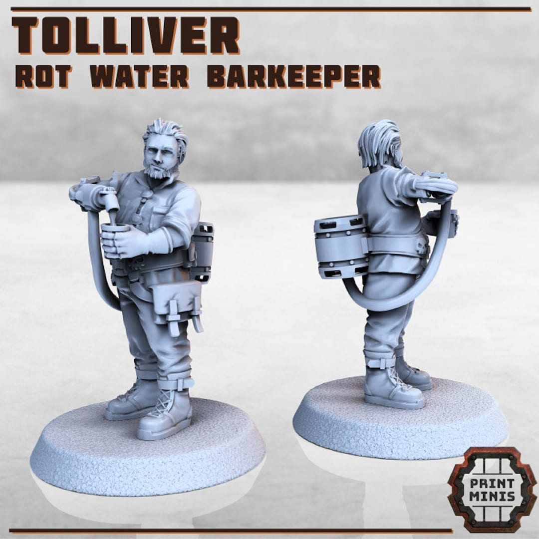 Reaper Miniatures Mickey O'Doul Wild West Bartender - 28mm Chronoscope Unpainted Figure
