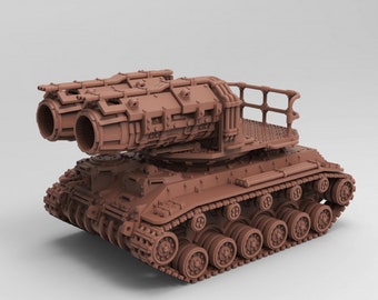 Windmaker Tank mini, Wasteland Vehicles • Armoured Vehicle • Artillery • 40K • Tabletop RPG mini • Gift for Tabletop Player