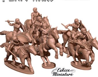 10pc Numidian Cavalry, 15mm–45mm Resin Miniatures for Punic Wars Wargames - Eskice Miniature
