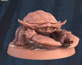 Grakyura Armored Claw Monster Miniature, 28mm/32mm Creature, Resin