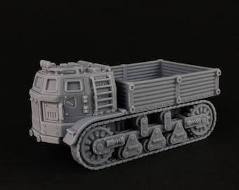 Flatbed Transporter, Scifi Wasteland Vehicles DnD D&D Scifi Terrain 40K Vehicles Wasteland Miniatures 20mm 28mm 32mm Scale Tesseract Tomb