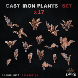 Cast Iron Plant Miniatures for DnD Dungeons and Dragons 28mm/32mm TTRPG Fantasy Wargame Scatter Scenery basing bits Jungle Leaves ForestZbW