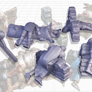 Lijkminiaturen DnD Dungeons and Dragons 28 mm/32 mm Wargame Scatter Terrain NPC Corpse Miniatures RPG