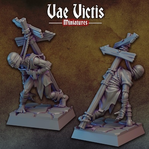 Prisoner Miniature DnD Dungeons and Dragons 28mm/32mm Scale TTRPG Fantasy Captured warrior