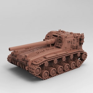 Wasteland Tank Miniature Mobile Artilery 28mm 32mm Sci Fi Miniatures Vehicles 40K Vehicles DnD Dungeons and Dragons Heavy Armor Vehicles