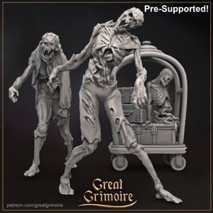 DnD ダンジョンズ アンド ドラゴンズ用アンデッド スケルトン D&D 28 mm 32 mm DnD スキャッター テレイン スケルトン ミニチュア カートおよびケース (Great Grimoire 製)