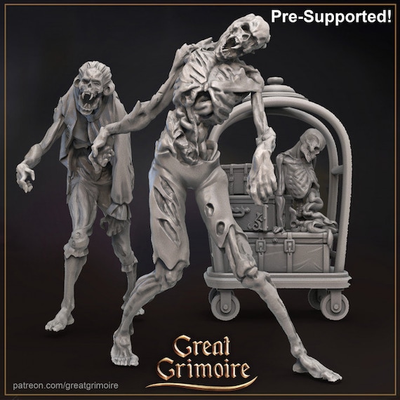 10pc Corpses Dead Mini Set – 28mm/32mm Scale For DnD Miniatures & Tabletop Gaming