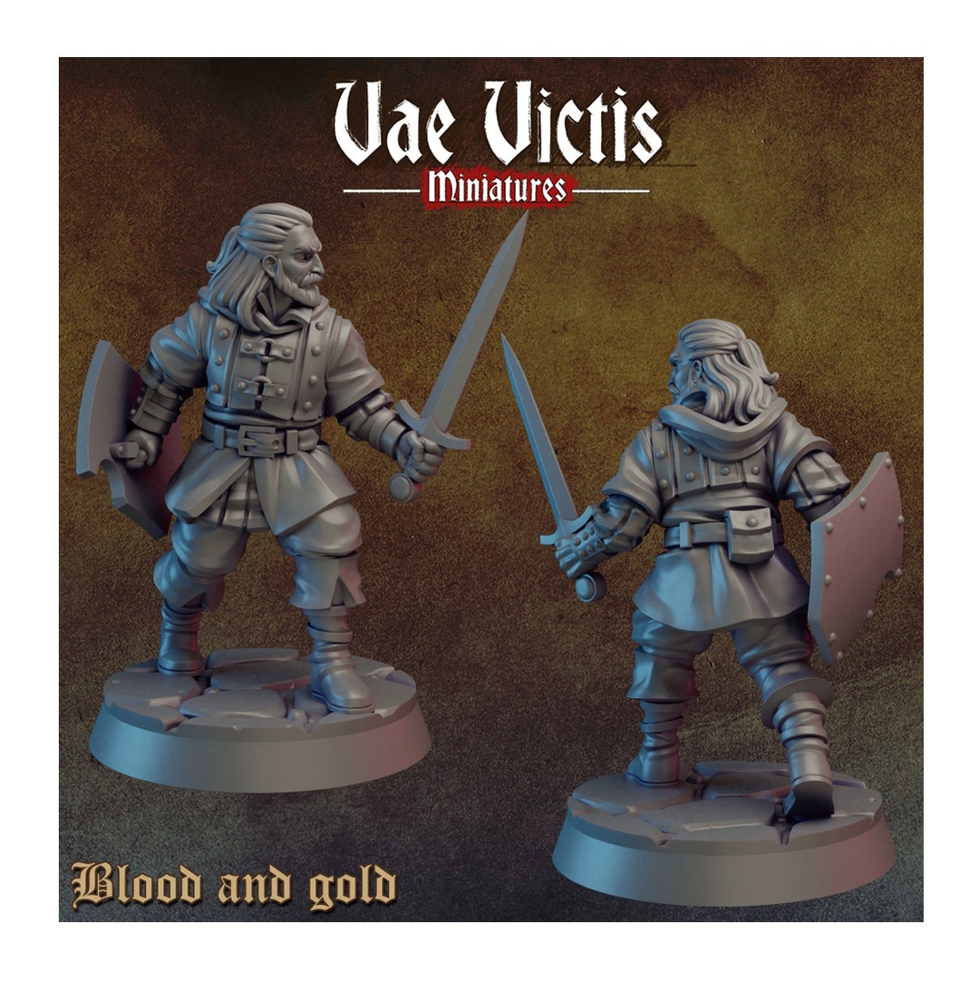 Modular Human Fighter Dnd Dungeons and Dragons 28mm/32mm Swordsman ...