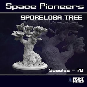 Sporeloba Baum - Alien Planet Terrain (Weltraumpioniere Kollektion) | 28 mm / 32 mm TTRPG Sci-Fi Vegetaion Landschaft Alien Baumarten 78 Scatter