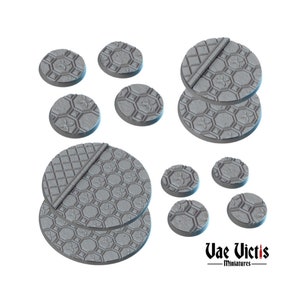 Runde Basen für D&D Miniaturen Royal Palace Castle 25mm und 32mm Dungeons and Dragons, Pathfinder, Tabletop Vae Victis