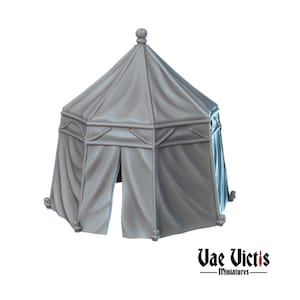 Tent Miniature for DnD Dungeons and Dragons 28mm/32mm Scale War Camp Market Tent Miniature for RPGs Pathfinder TTRPG Fantasy Miniatures