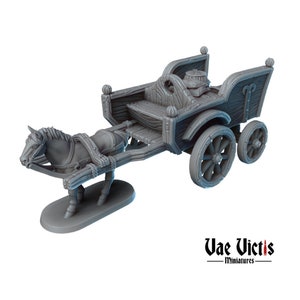 Kaufmannswagen DnD Dungeons and Dragons 28mm/32mm TTRPG Wargame Scatter Terrain Truhen Boxen TTRPG Fantasy Miniaturen für Miniaturmalerei