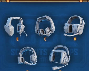 Headset Miniatures for Dungeons and Dragons 28mm/32mm Basing Bits DnD Scatter Terrain Scenery  D&D TTRPG Mini Basing Material - STL
