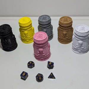Pirate Dice Cup – 3D Printed Dice Roller and Storage Vault for DnD, TTRPG, Pirate Gift for Tabletop Gamers and Dungeons and Dragons FatesEnd