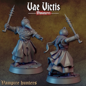 Plague Doctor Beak Knight figurine DnD Dungeons and Dragons 28mm/32mm TTRPG  Townsfolk NPC Wargame Miniature Scatter