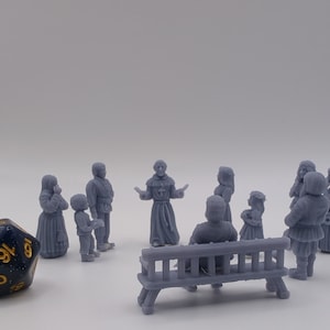 Wedding Miniature Set for DnD, Dungeons and Dragons, Village Celebrations, TTRPG Miniature, Wargames Tabletop Game, 28/32mm - Tiny Furniture