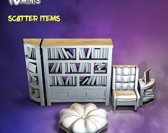 Scatter Scenery for DnD, Dungeons and Dragons, Dioramas, TTRPG Scenes, Tavern Furniture, Scatter Terrain Miniatures, Terrain
